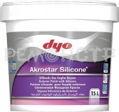 Краска вд фасад 15л мат акрил силик AKROSTAR SILICONE (разб до 10%) DYO (1/24) П