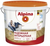 Краска вд интер 10л надежная  бел мат Alpina (1/40) П