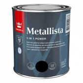 Краска ржавч 0,9л молотковая черная Tikkurila METALLISTA П зз