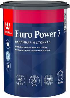 Краска вд интер  0,9л база А лат мат Tikkurila EURO POWER_7 (6) П