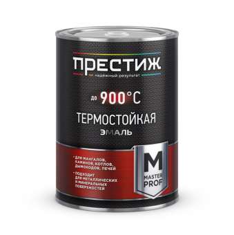 Эмаль термостойкая 400ºС  0,8 кг белая ПРЕСТИЖ (14/1400)  П зз
