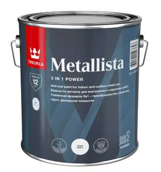 Краска ржавч 2,3л база А гл Tikkurila METALLISTA (6) П 