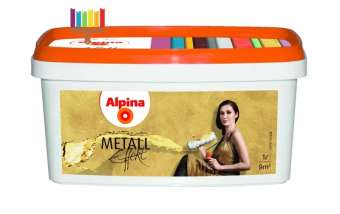 Краска вд вн/раб 1 л Alpina Effekt Metall Gold золото легкий глян. (1/276) зз П