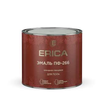 Эмаль ПФ-266  1,8кг красно-коричневый ERICA (6/300) П '