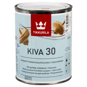 Лак вд интер 0,9л KIVA EP Tikkurila п/мат (3) под заказ П