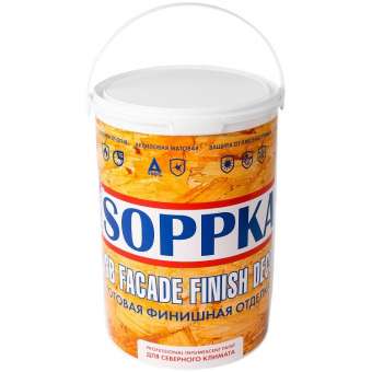 Краска фасад  1,0кг по OSB огнебио II группа (ДТ) SOPPKA FINISH DECOR (12) П ВЗ