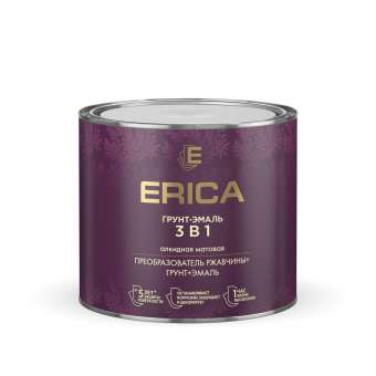 Грунт-эмаль ржавч 3в1   1,8кг красно-коричневый мат ERICA (6/300) П '